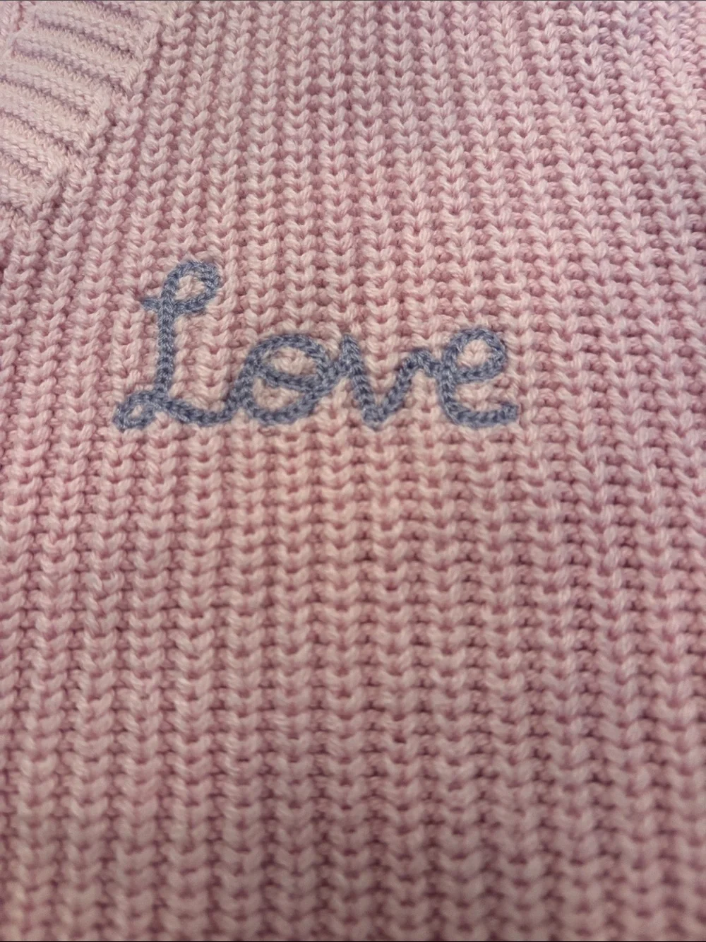 Cat & Jack Light Pink Knit 'Love' Cardigan for Kids